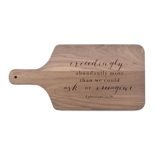 17" Abundantly More Walnut Paddle Cutting Board